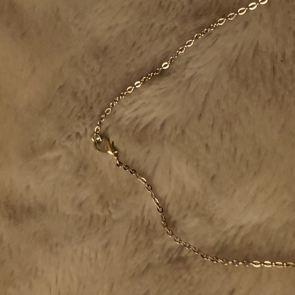 Silver necklace with blue jewel - Picture 4 of 5
